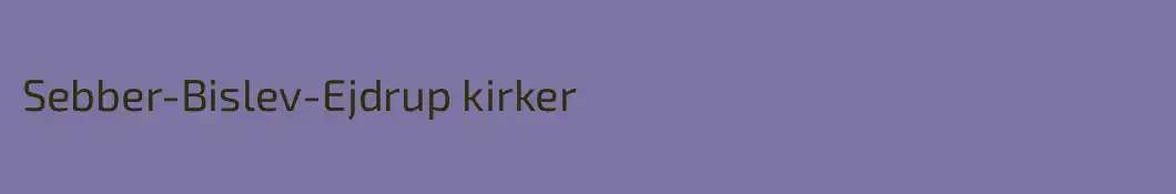 Sebber-Bislev-Ejdrup kirker